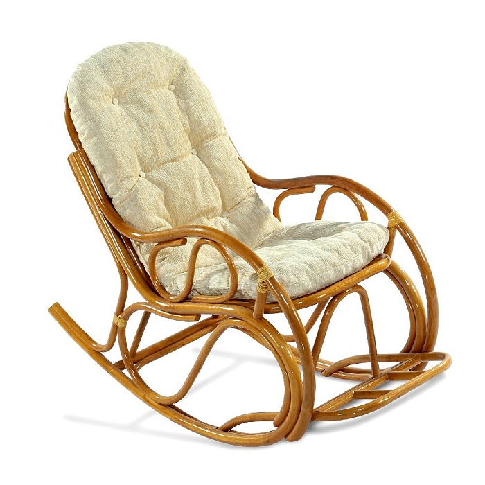 кресло-качалка из натурального ротанга "05/17" коньяк в Краснодаре - магазин Easy.  2